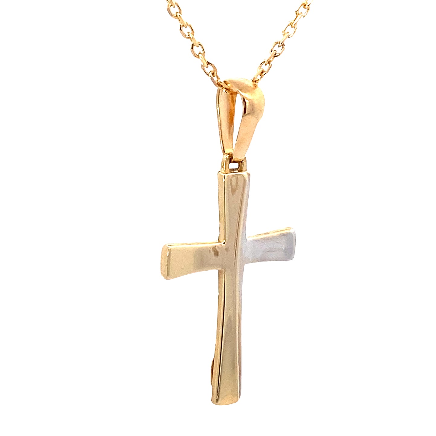 14K Gold 2T Cross Pendant | Luby Gold Collection | Luby 