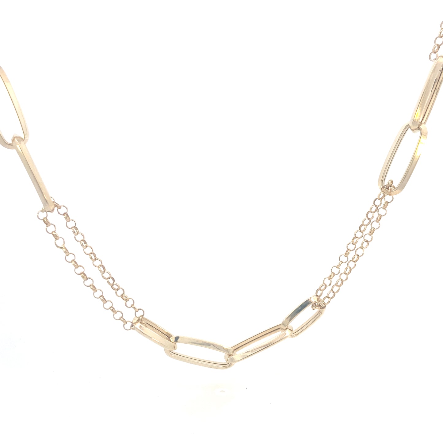 14K Gold Double Chain with Link | Luby Gold Collection | Luby 