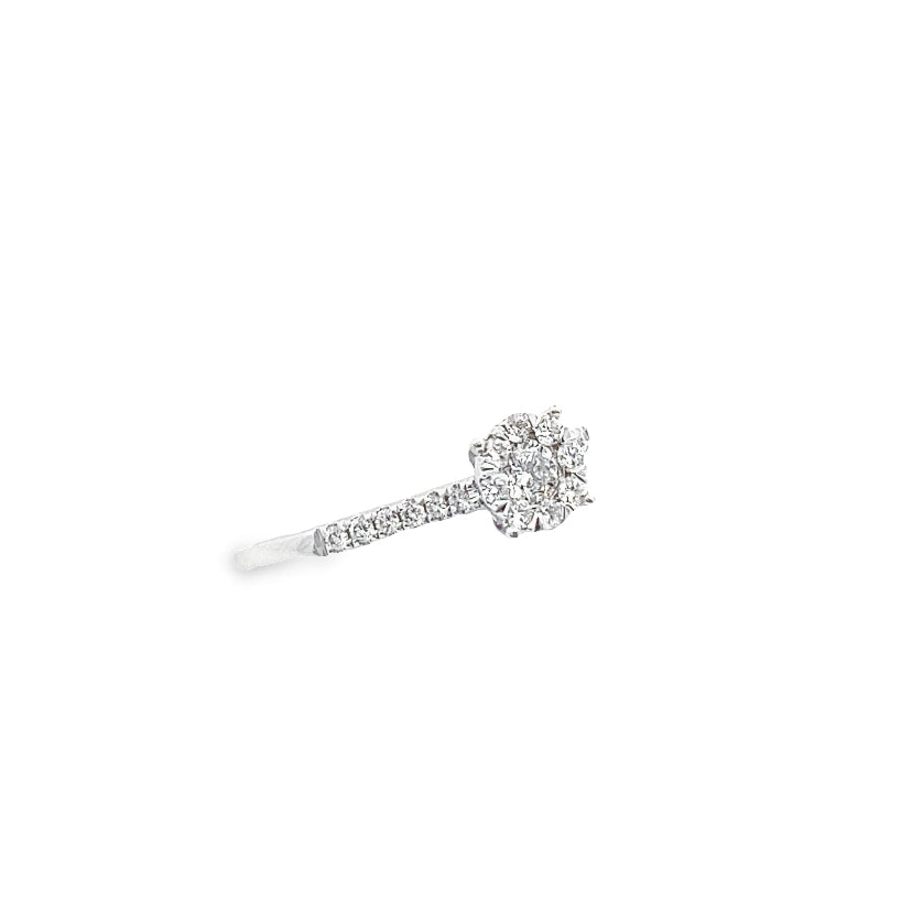 14K White Gold Engagement Diamond Ring 0.35ct | Luby Diamond Collection | Luby 