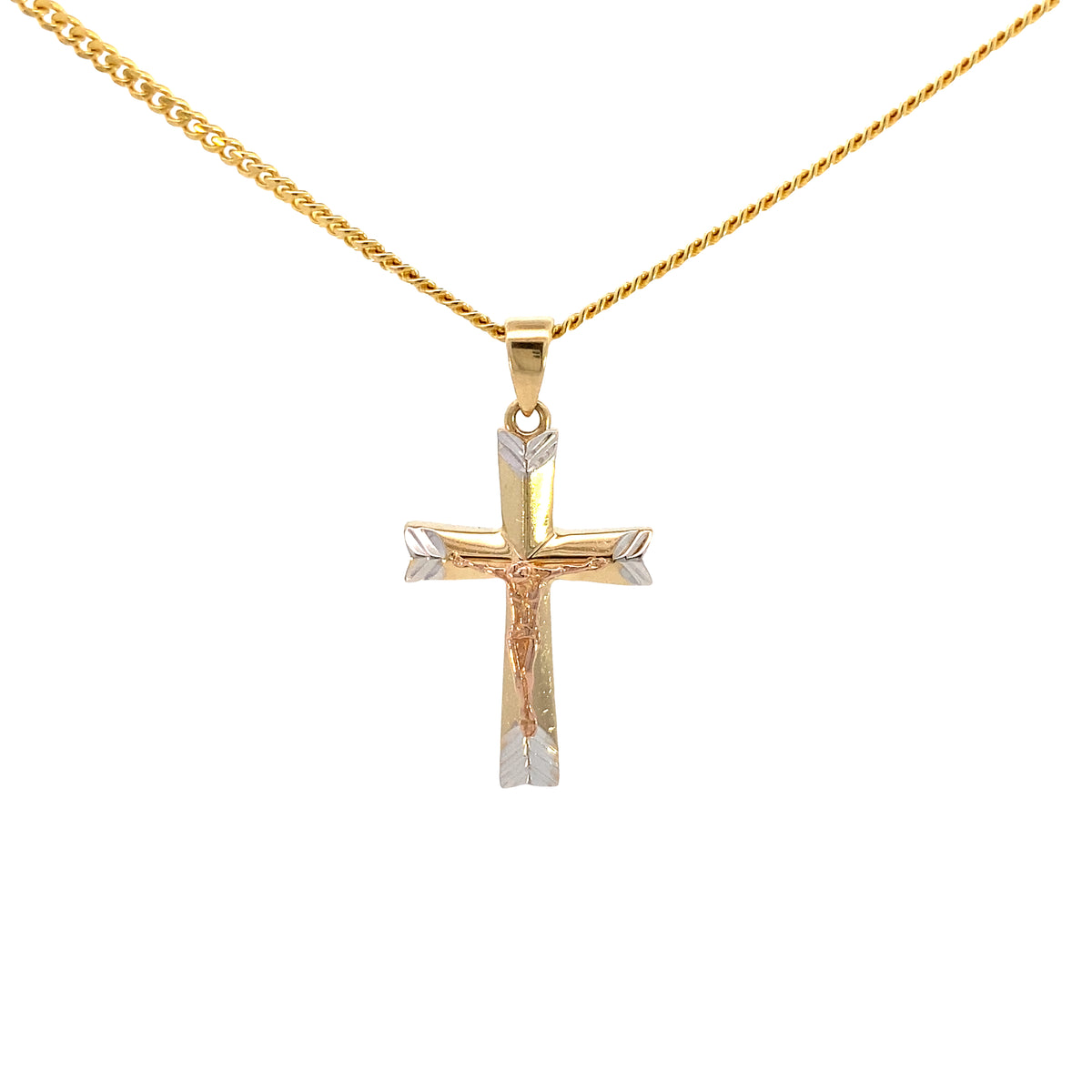 14K Gold Cross Pendant 3/c | Luby Gold Collection | Luby 