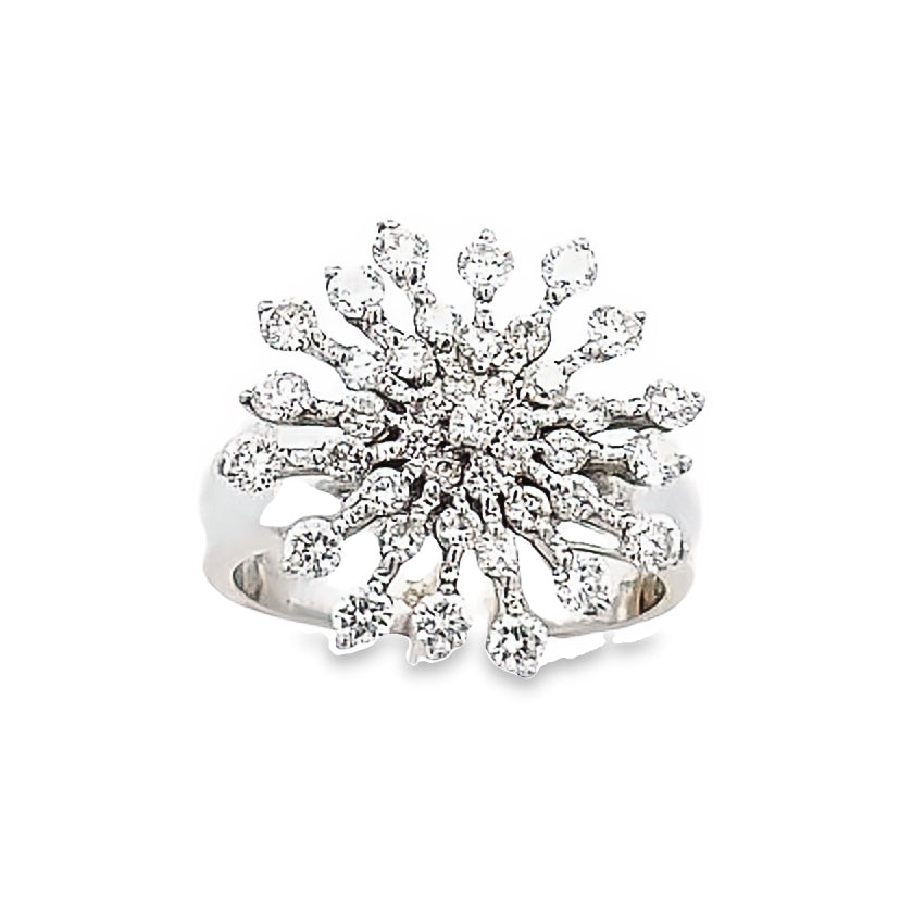 14k Diamond Snowflake White Gold Engagement Ring | Luby Diamond Collection | Luby 
