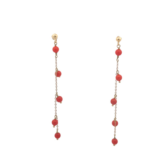 18K Gold Coral Earrings | Rajola Italy | Luby 