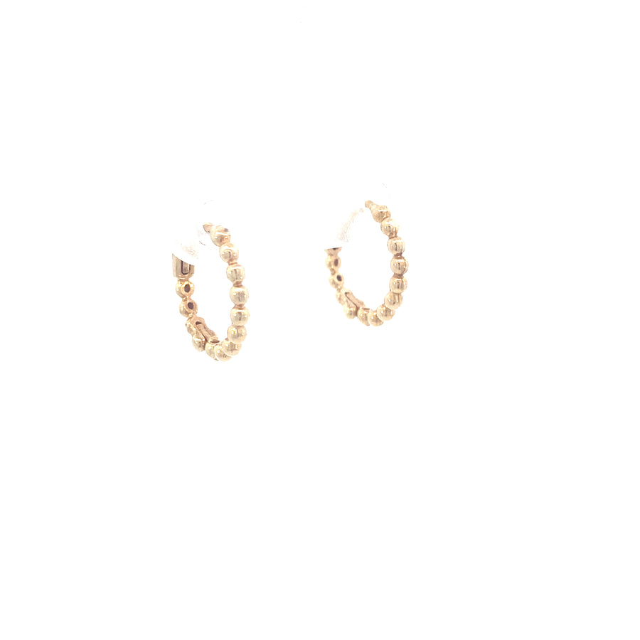 14K Dots Hoops Earrings