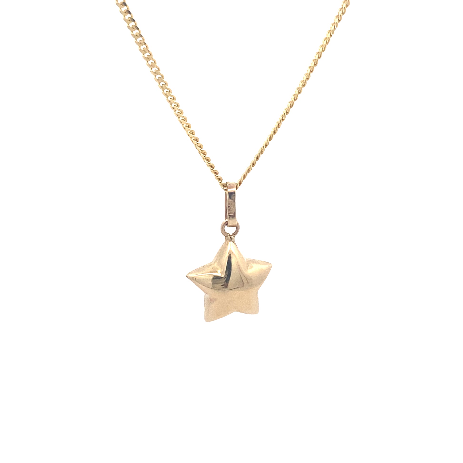 14K Gold Puff Star Pendant | Luby Gold Collection | Luby 