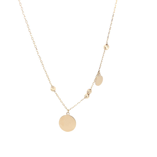 14K Gold Circle Pendant Necklace | Luby Gold Collection | Luby 