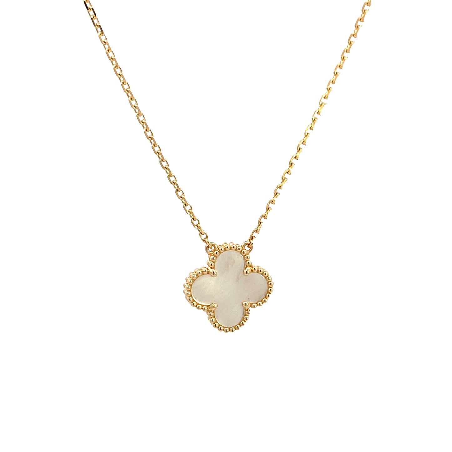 18K Gold Flower Dots with Mother Pearl Necklace | Luby Gold Collection | Luby 