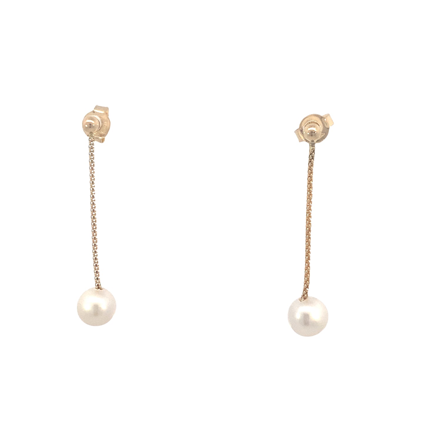 14K Gold Elegant Pearl Drop Earring | Luby Gold Collection | Luby 