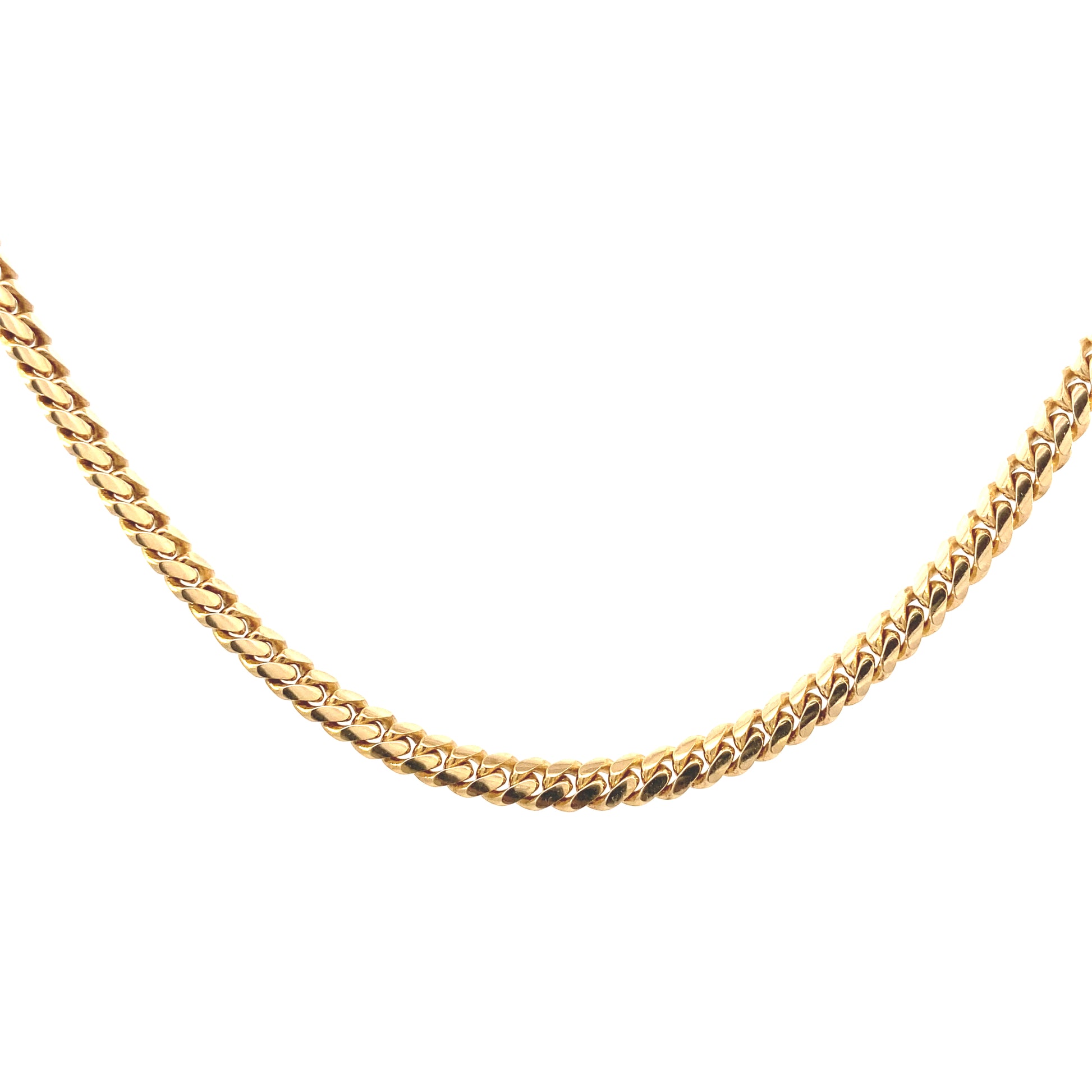 14K Gold Solid Cuban Chain | Luby Gold Collection | Luby 