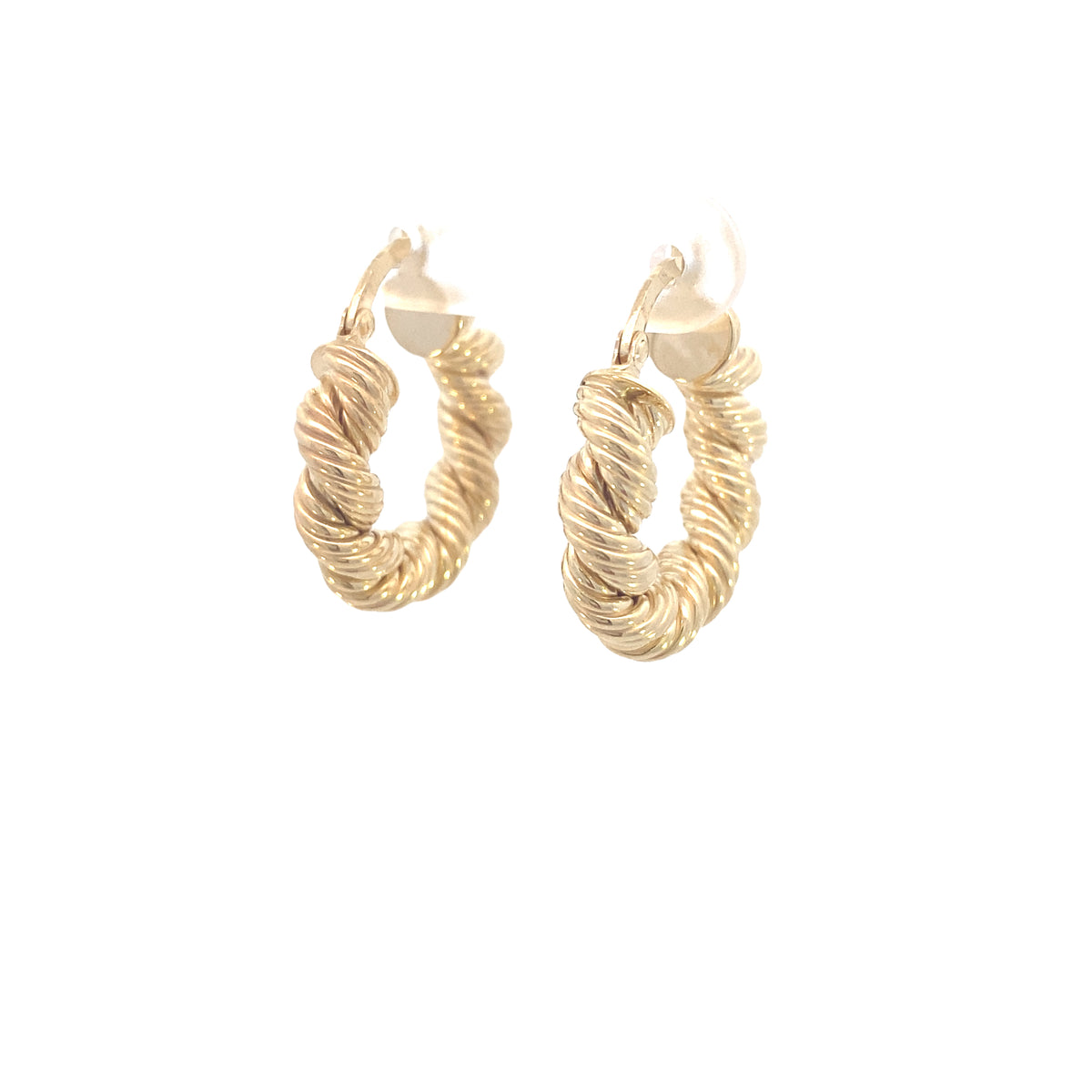 14k Gold Rope Twist Hoops | Luby Gold Collection | Luby 