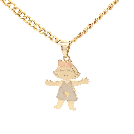 14K Gold Girl 3C Pendant | Luby Gold Collection | Luby 