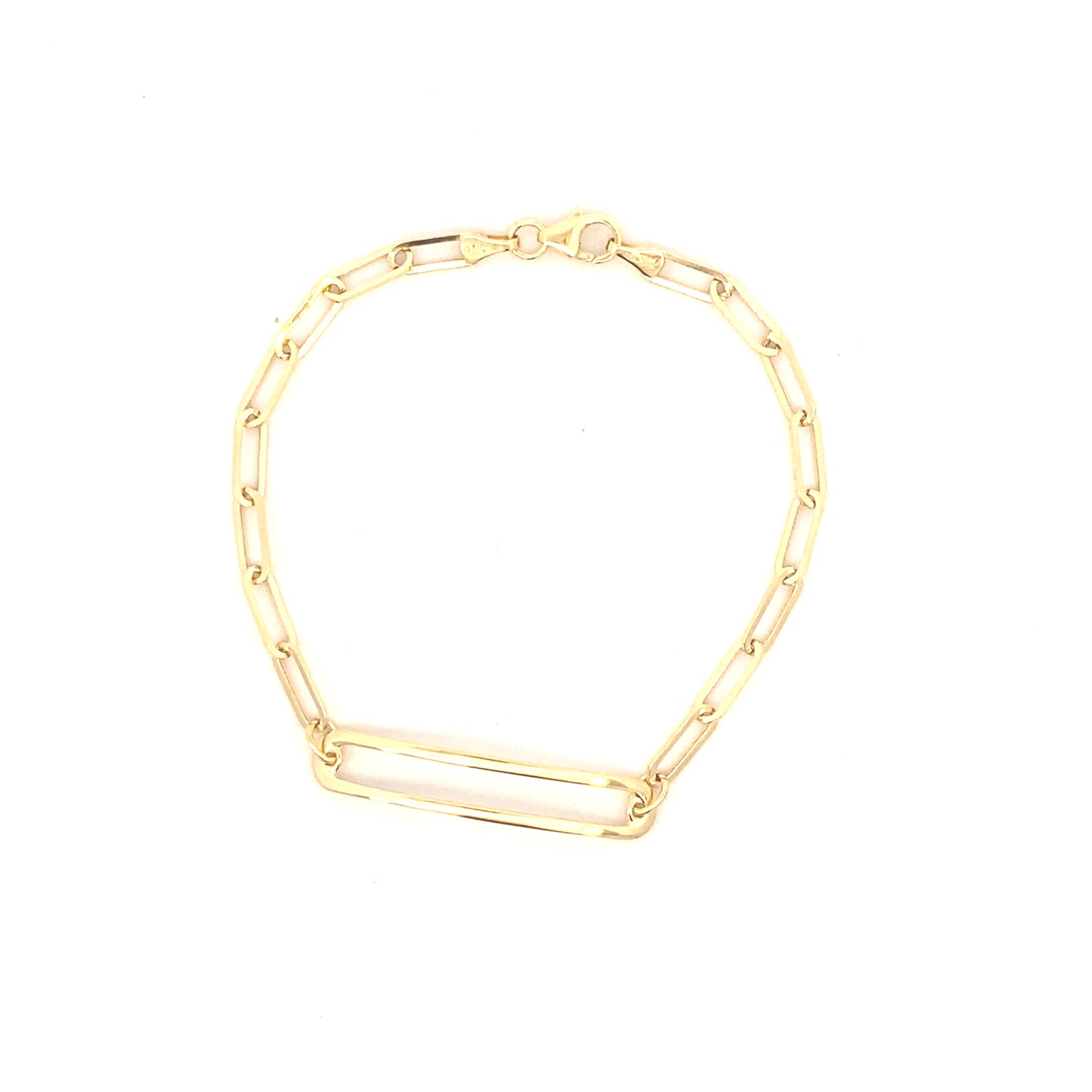 14K Gold Big Paperclip Bracelet | Luby Gold Collection | Luby 