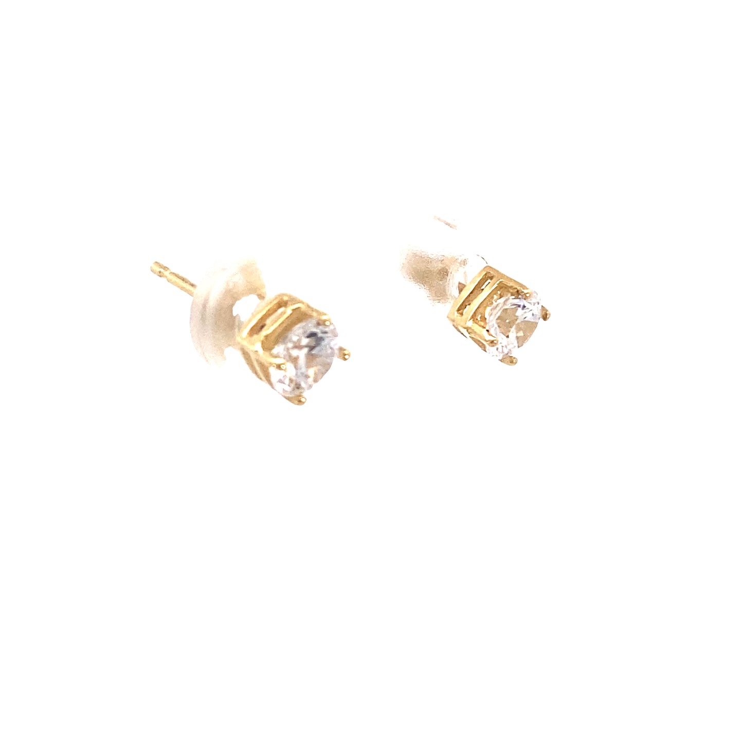 14K Gold Stud Earrings with CZ | Luby Gold Collection | Luby 