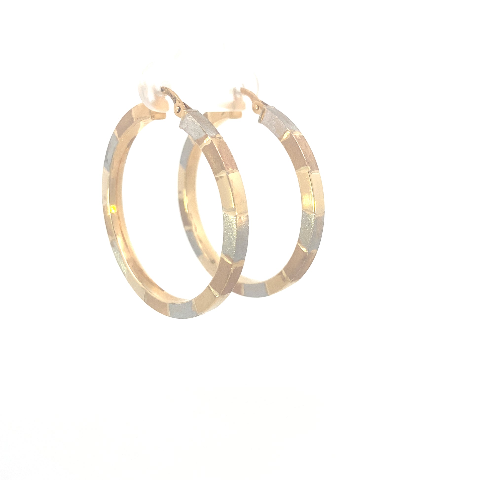 14K 3/C Gold Hoops Earrings | Luby Gold Collection | Luby 