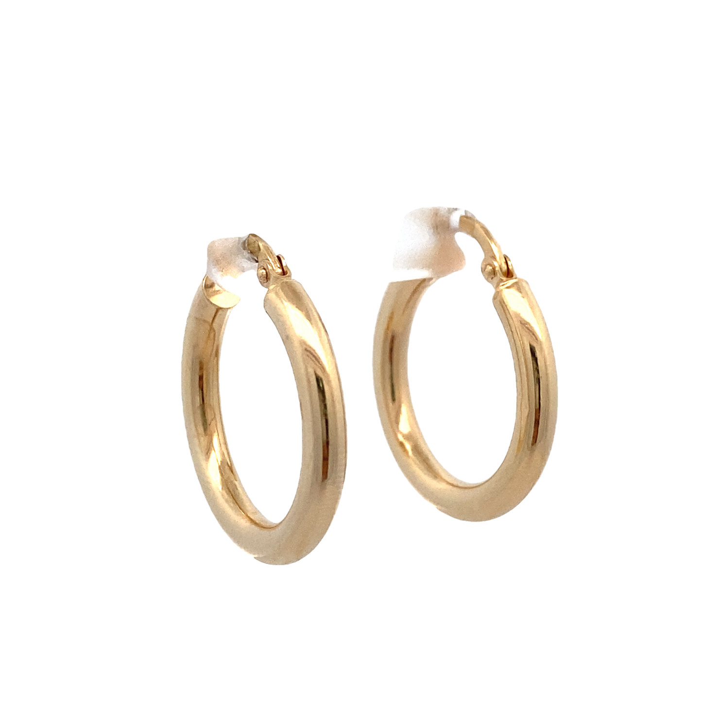 14K Gold Bold Medium Hoops Earrings