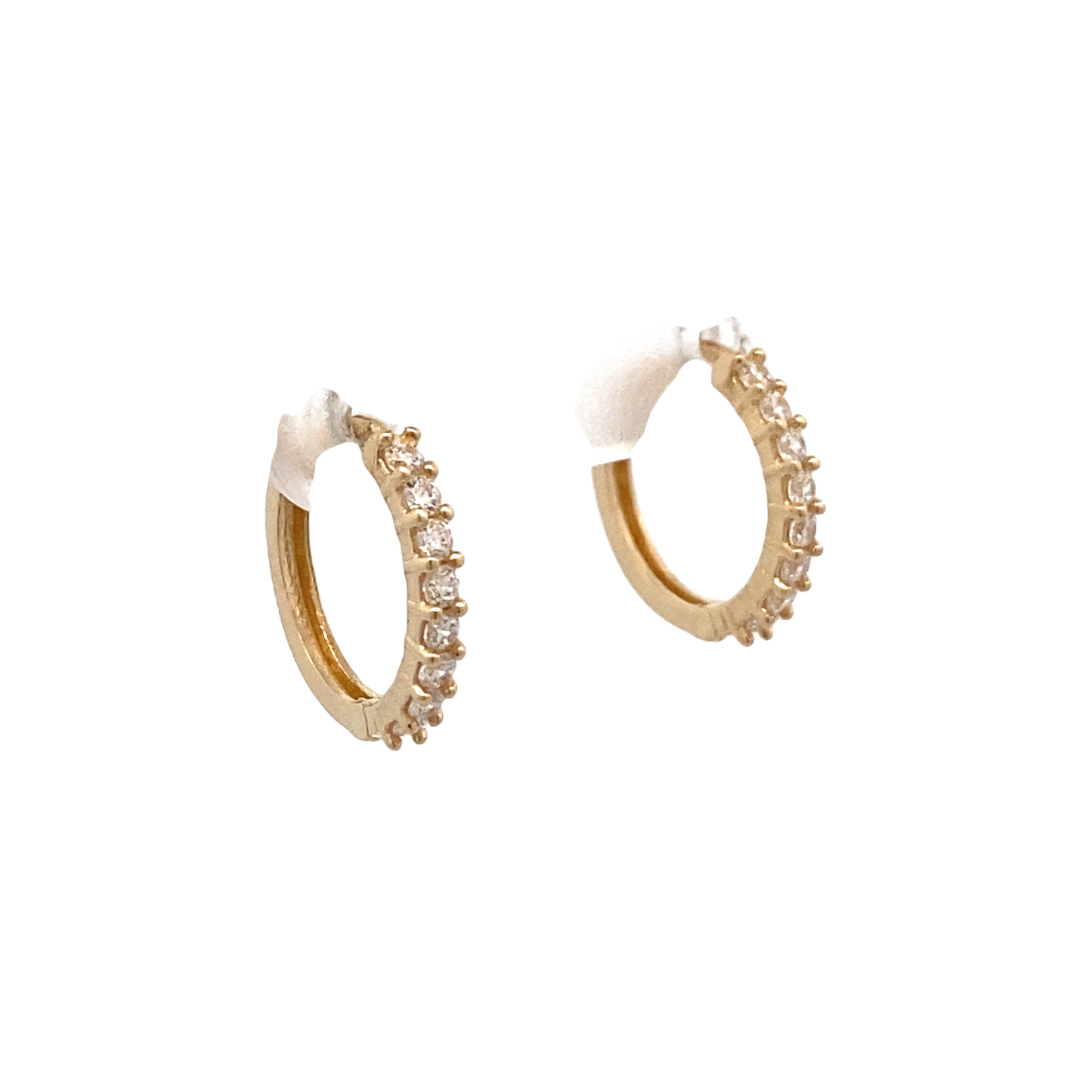 14K Gold Dual Shine Hoops Earrings