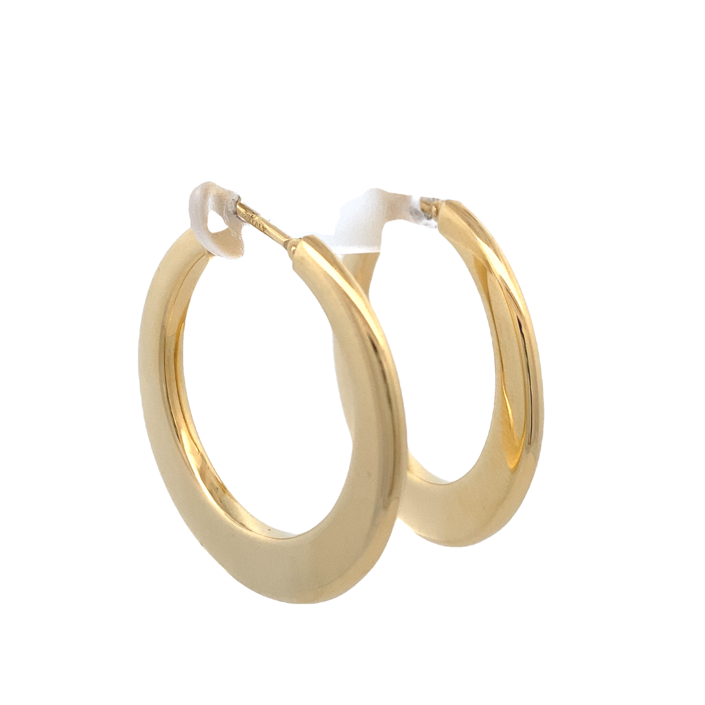 14K Gold Pressed Gold Hoops