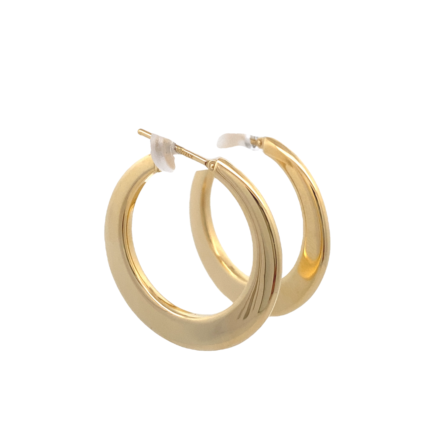 14K Gold Pressed Gold Hoops