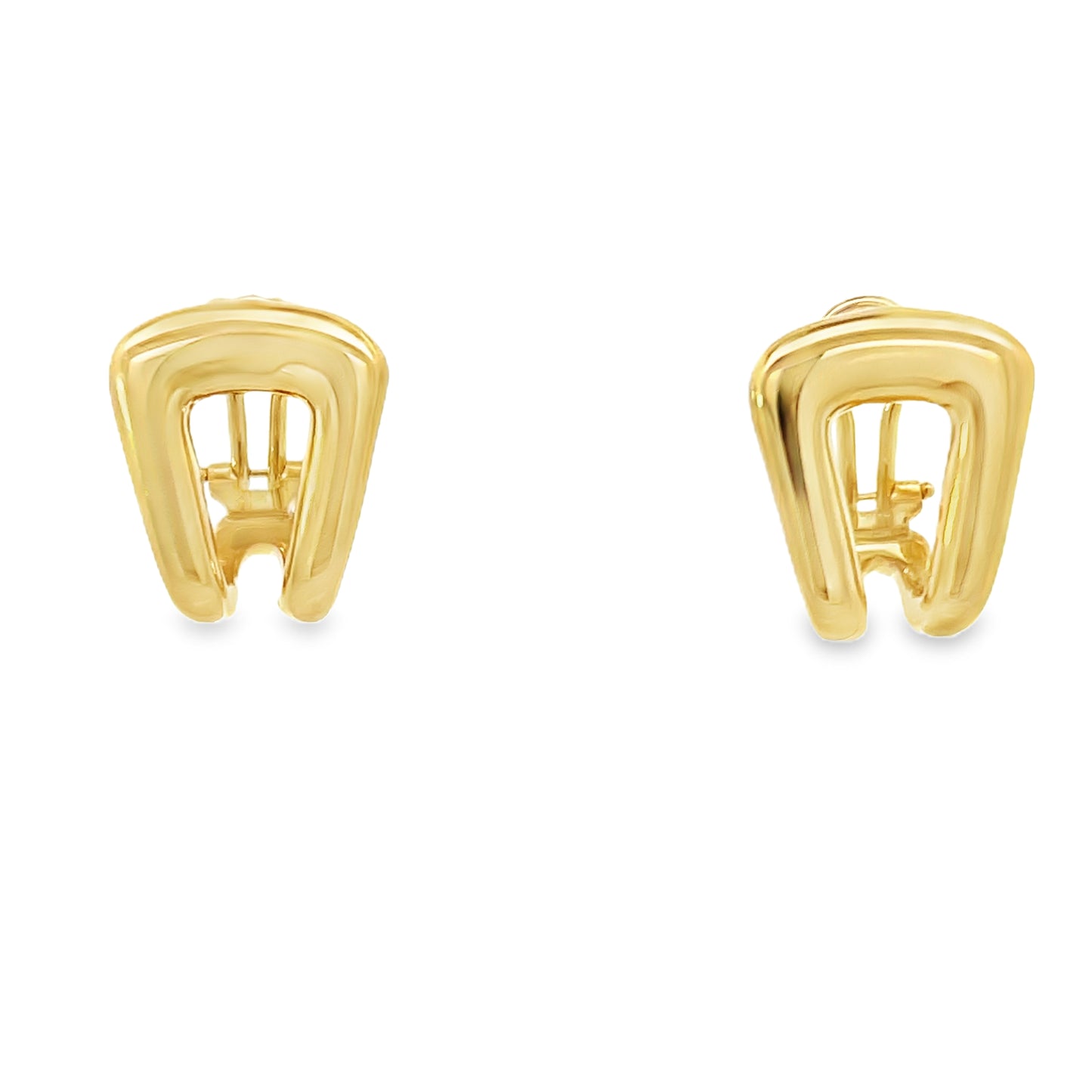 14K Gold U Shape Earrings