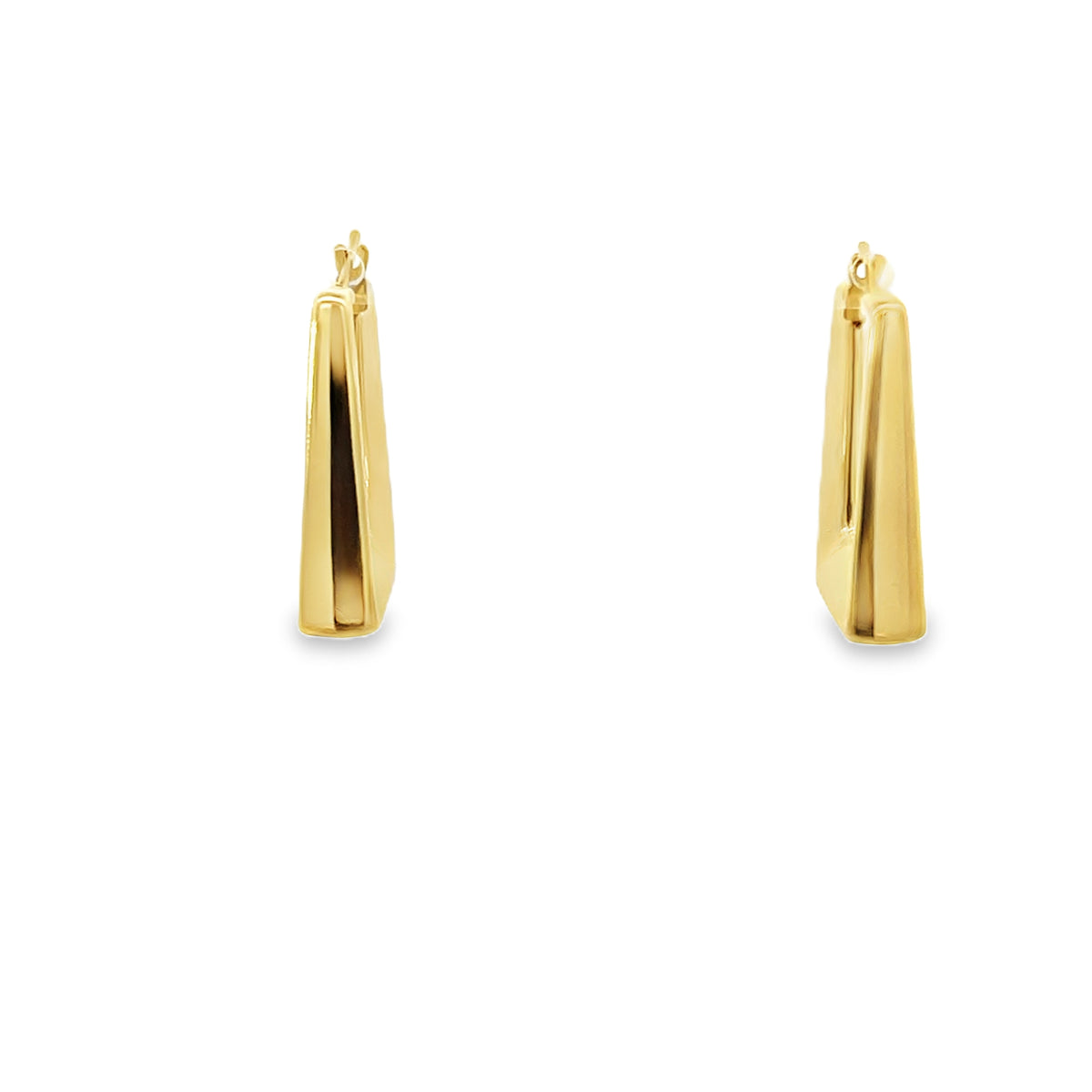 14K Gold Vivid Edge Hoops | Luby Gold Collection | Luby 