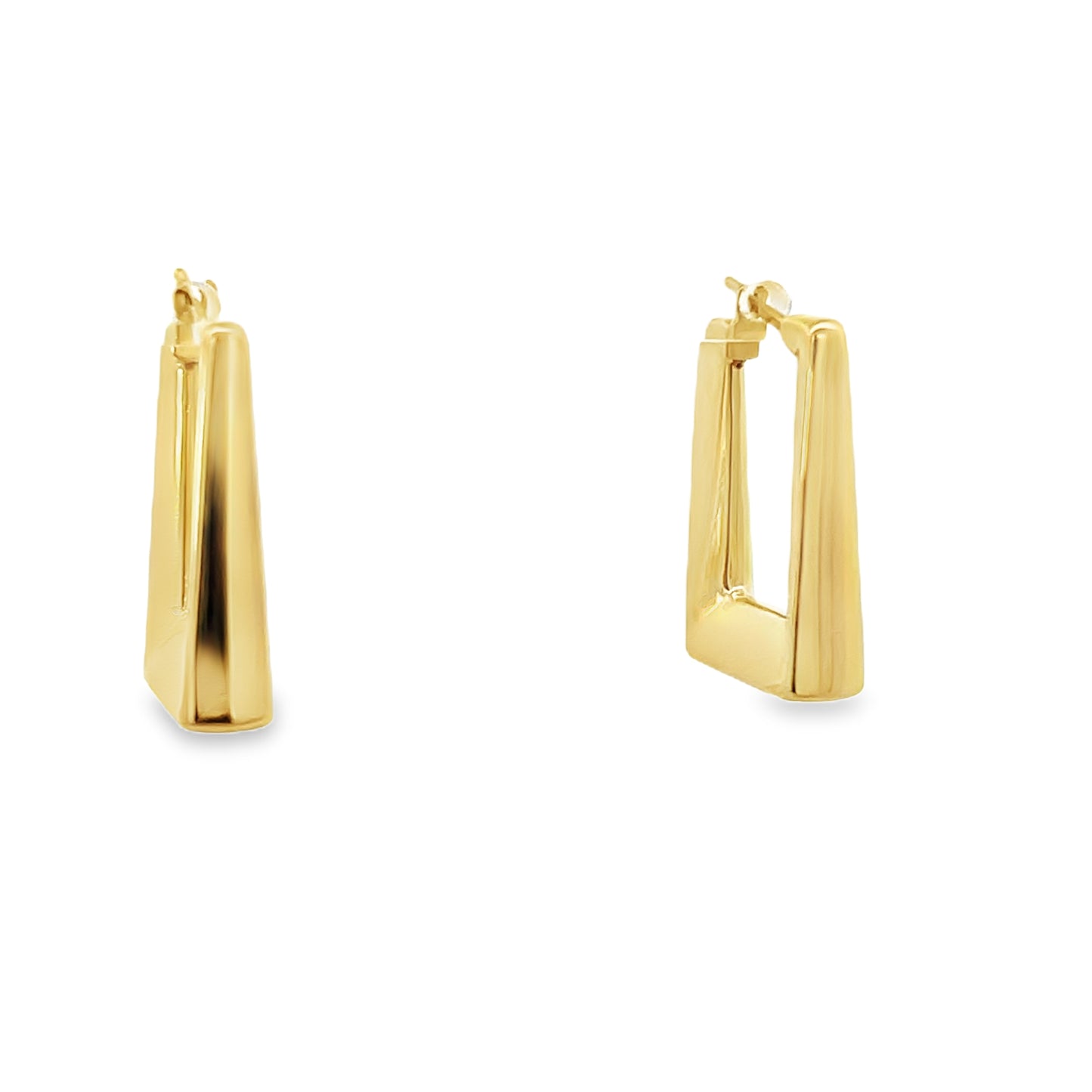 14K Gold Vivid Edge Hoops