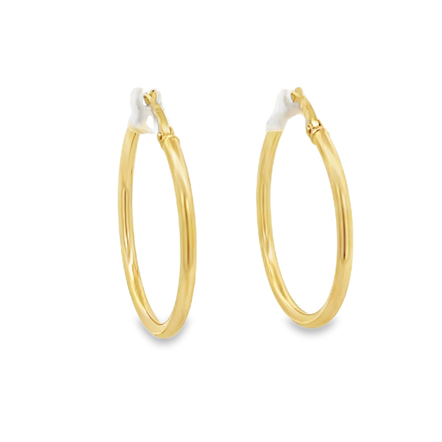 14K Gold Fine Medium Hoops