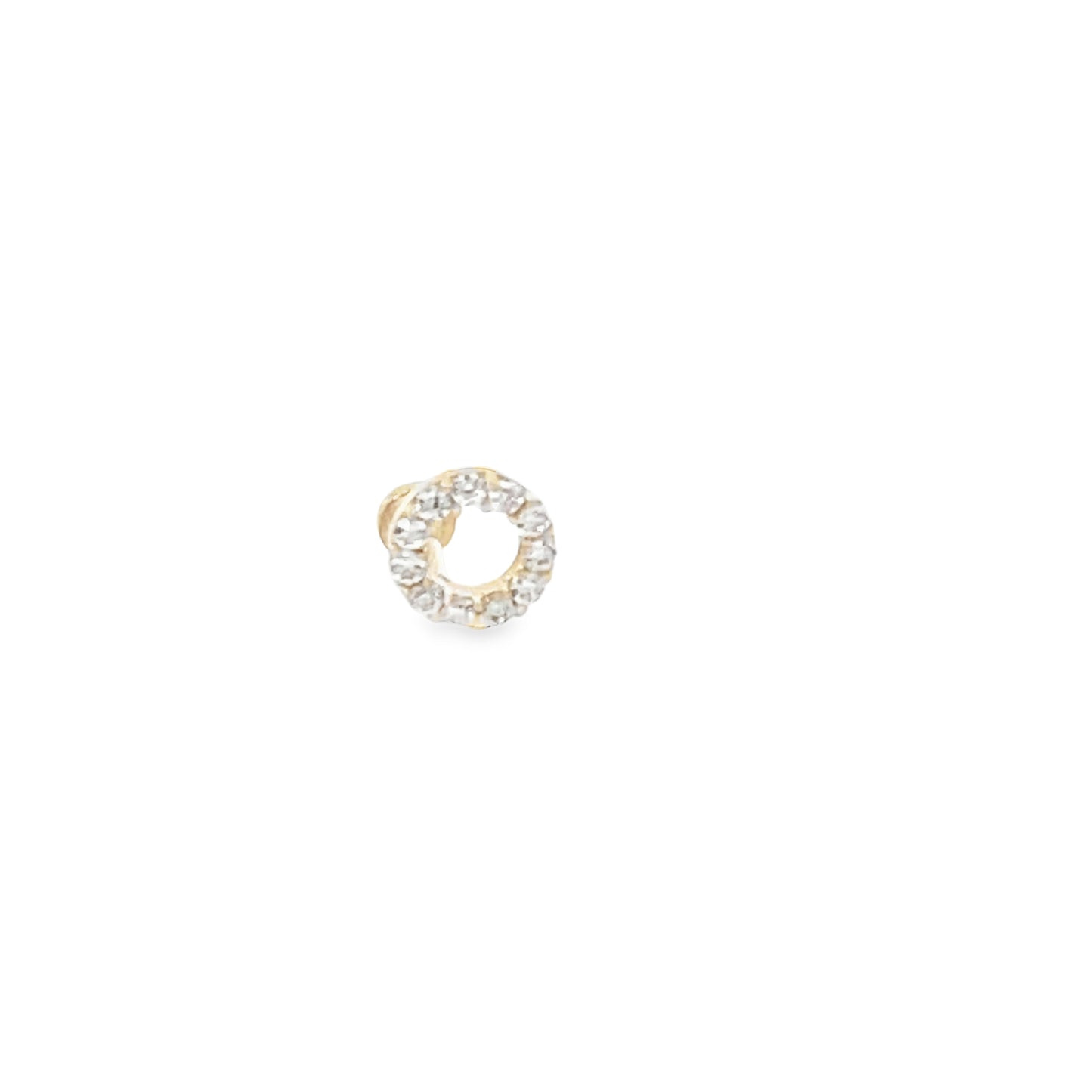 14K Gold Pave O Piercing