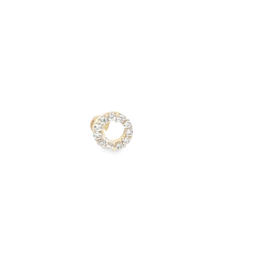 14K Gold Pave O Piercing