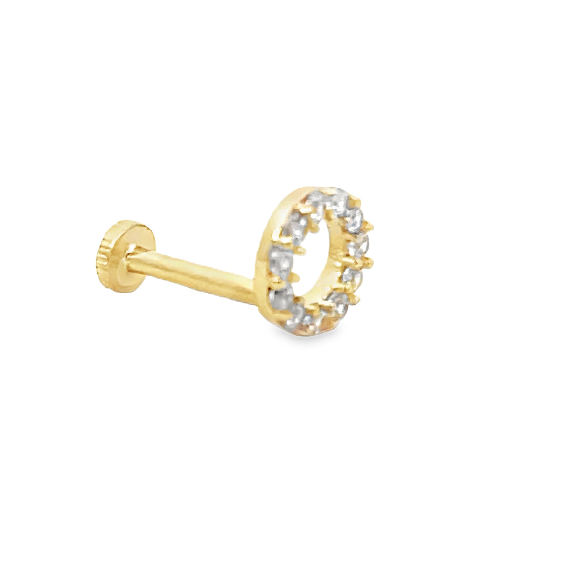 14K Gold Pave O Piercing | Luby Gold Collection | Luby 