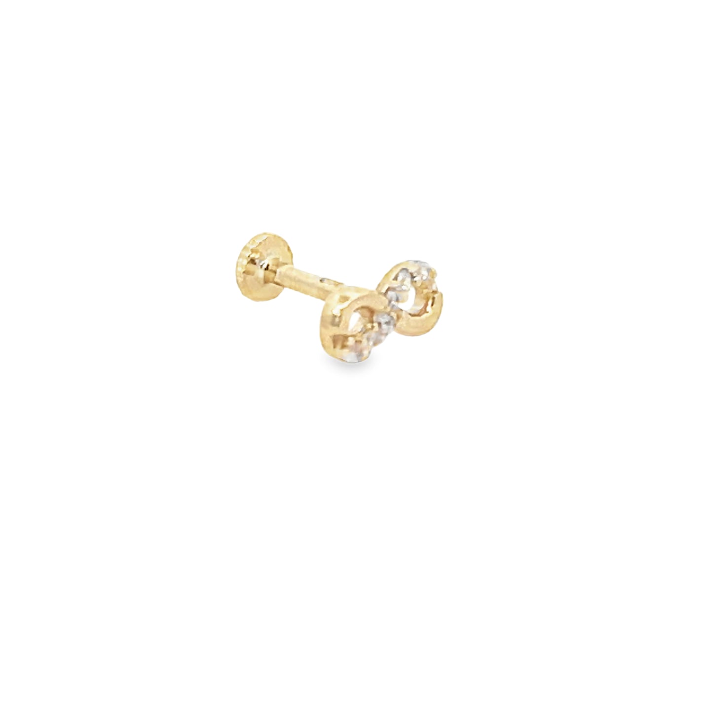 14K Gold Infinity Cz Piercing