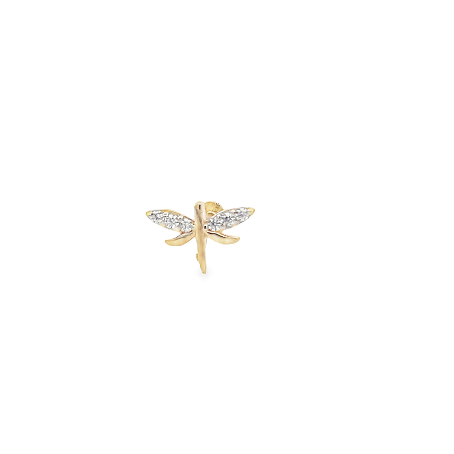 14K Gold Dragonfly Piercing