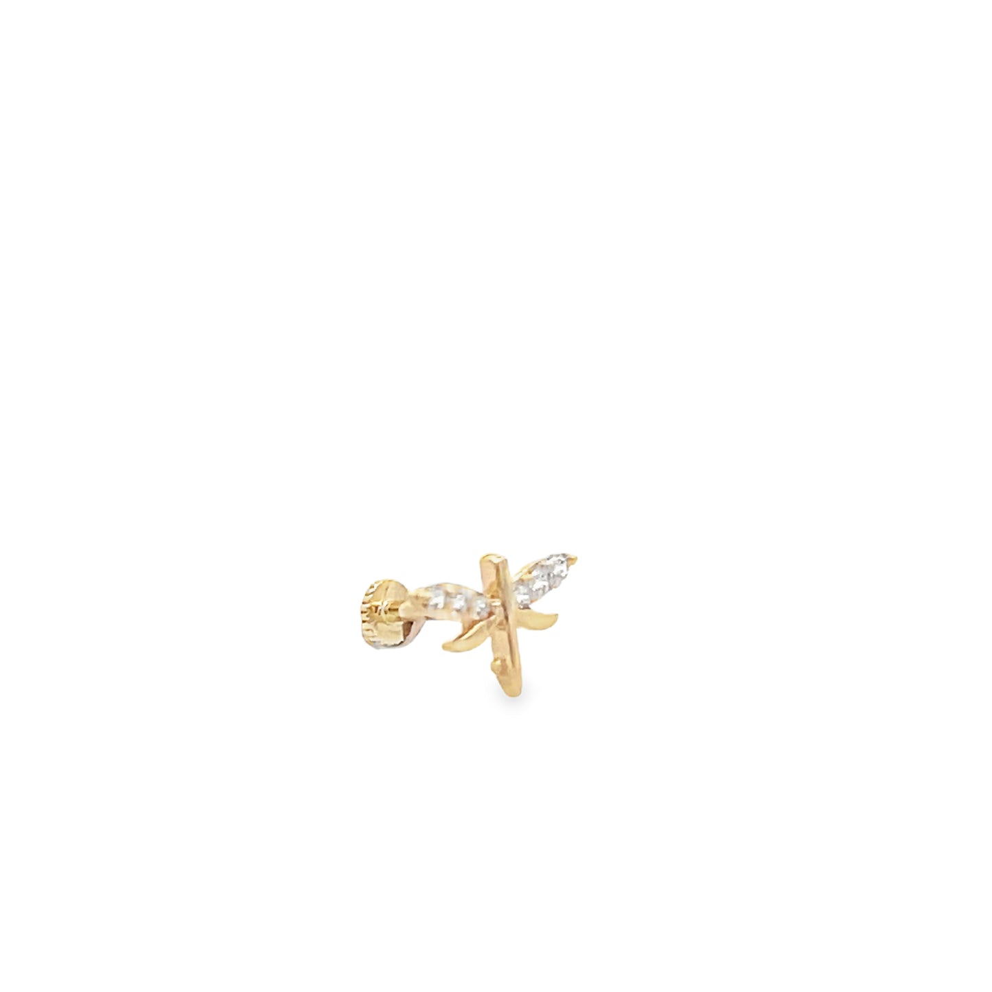 14K Gold Dragonfly Piercing