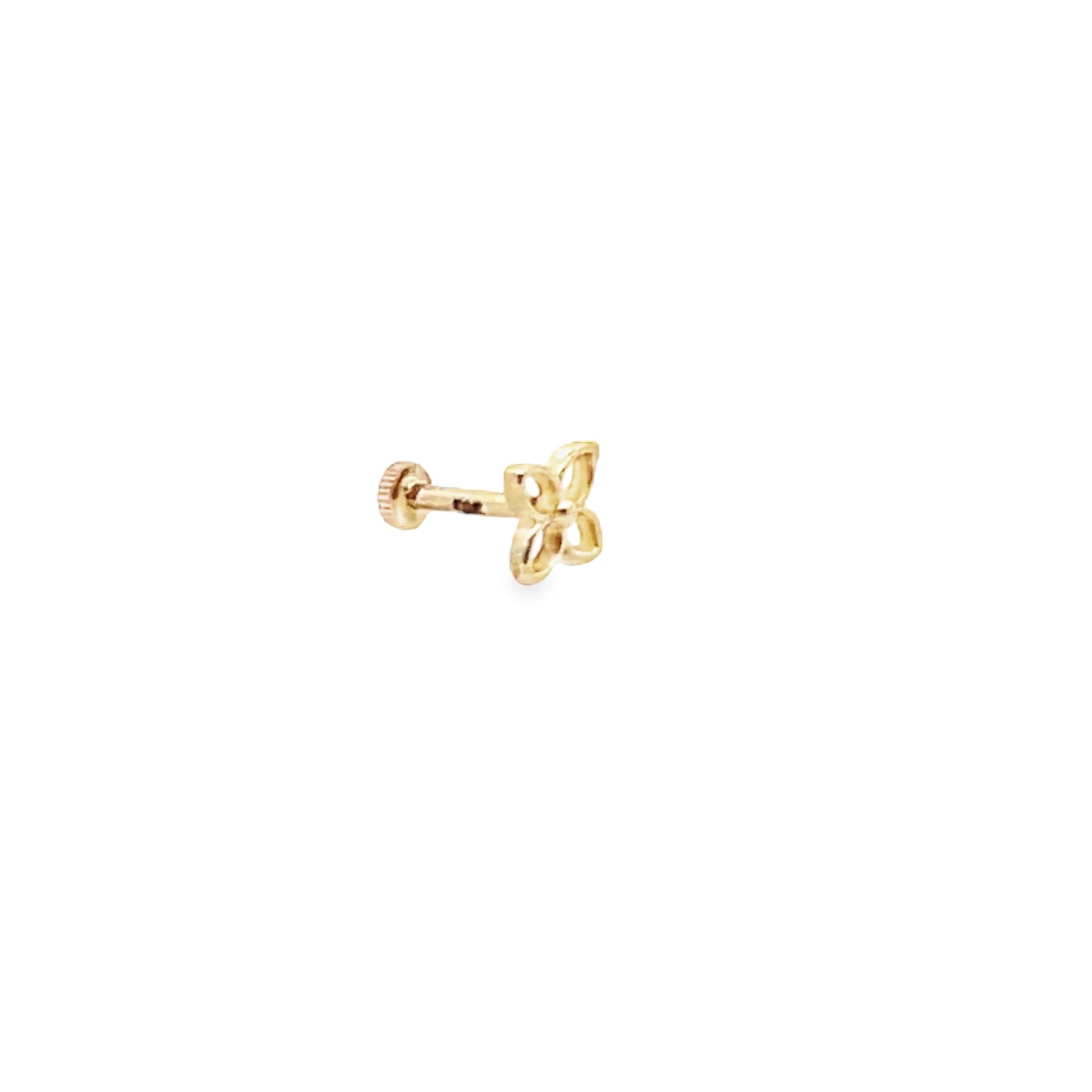 14K Gold Four Petal Piercing