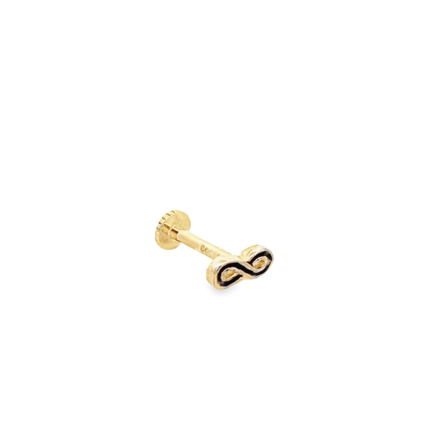 14K Gold Infinity Black Piercing