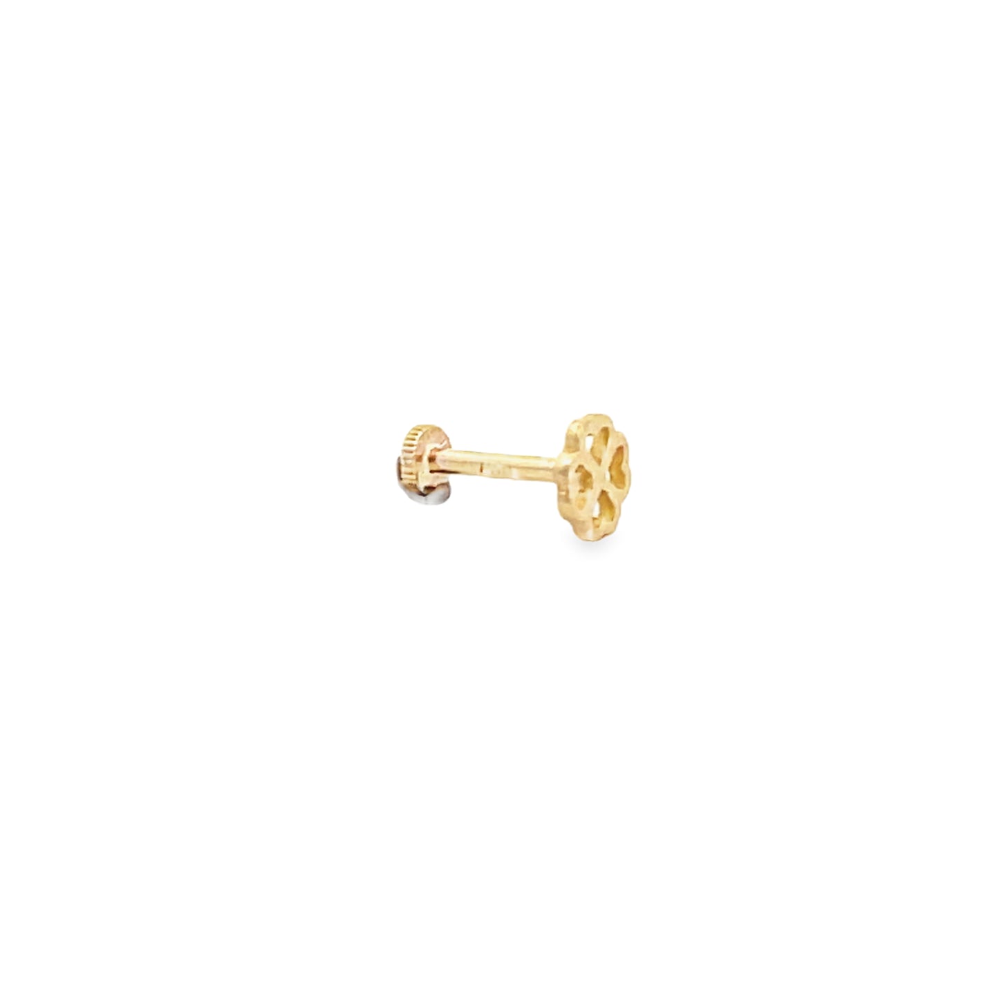 14K Gold Four Clover Piercing