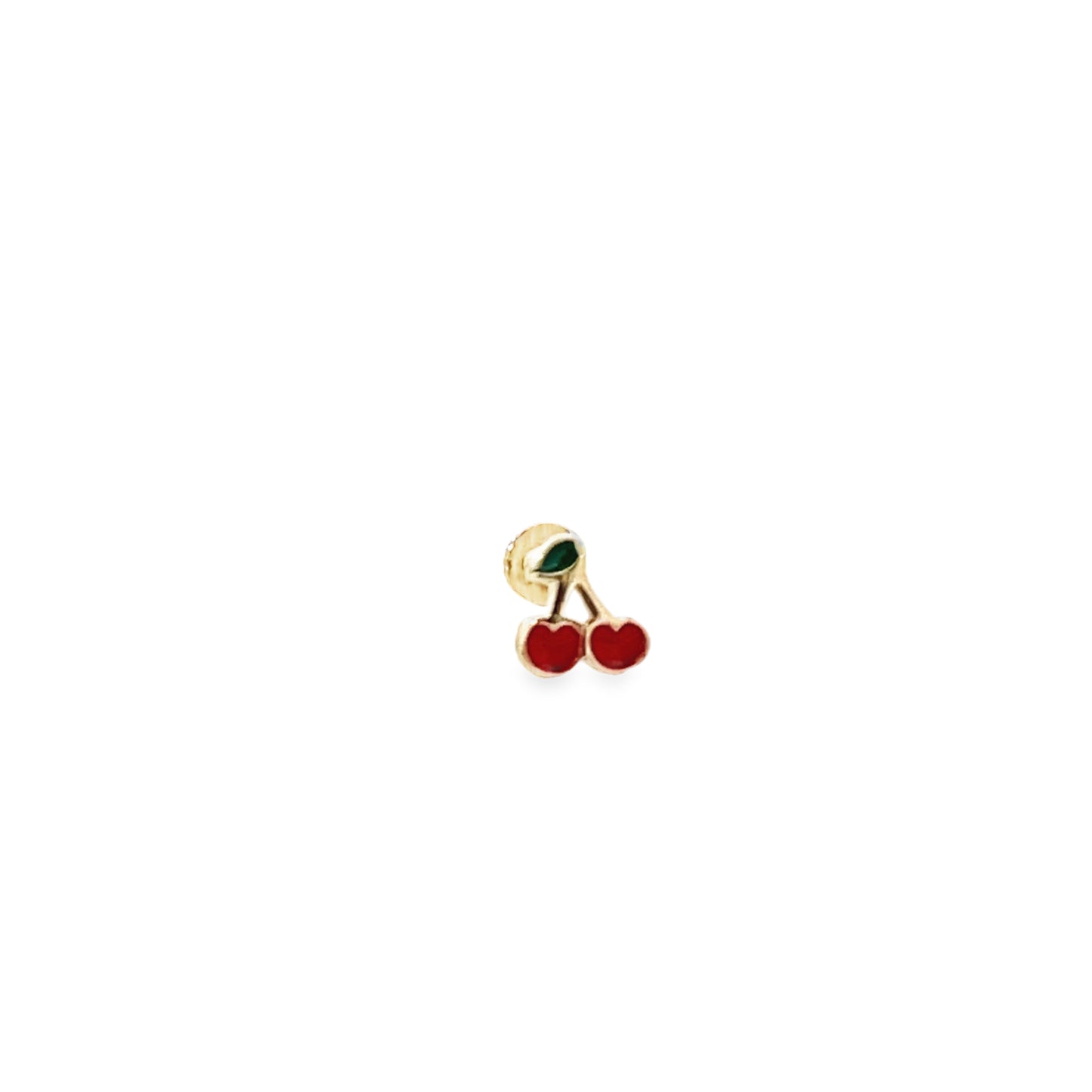 14K Gold Red Cherry Piercing