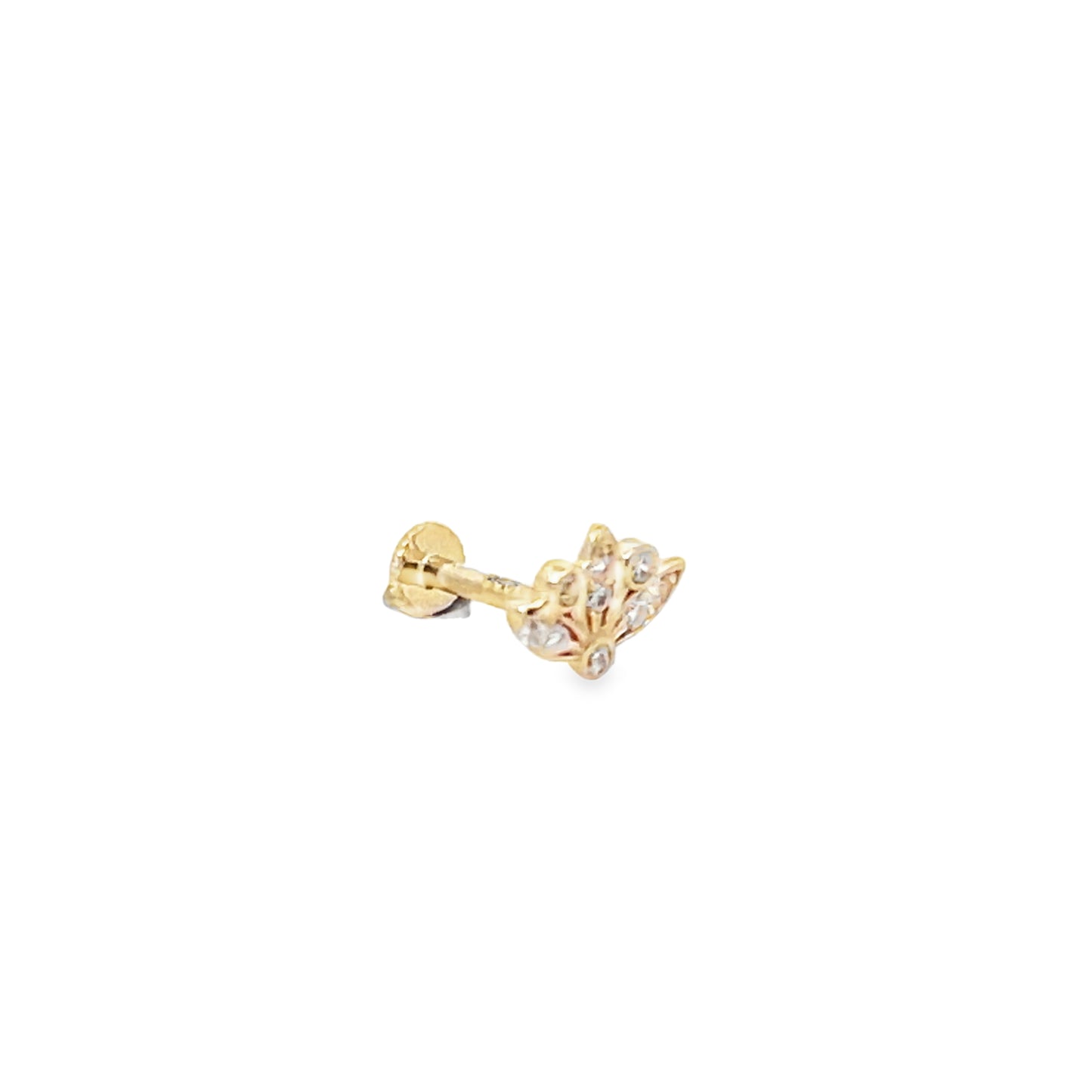 14K Gold Halft Lotus Piercing