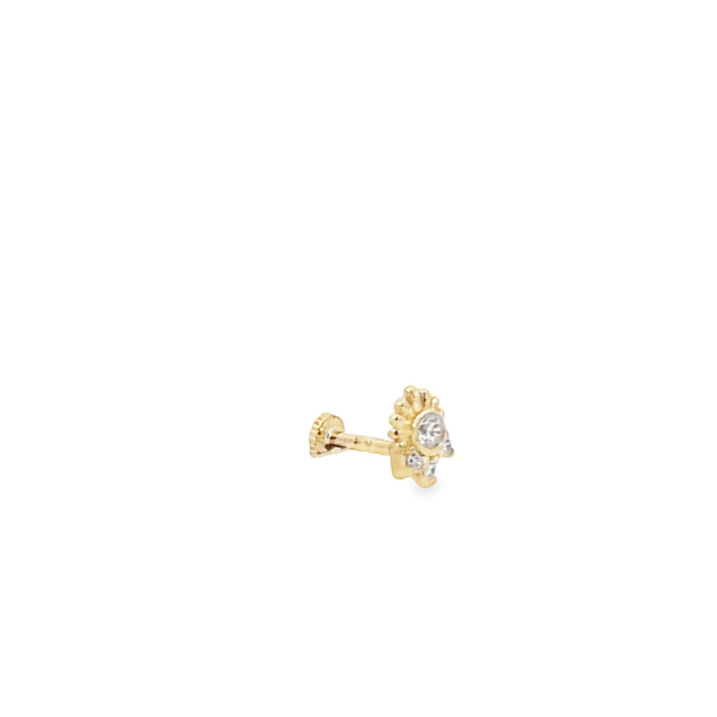 14K Gold Beautiful Crown Piercing