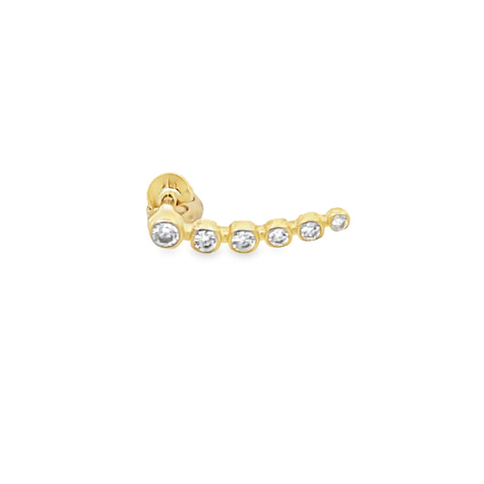 14K Gold Round Row Piercing