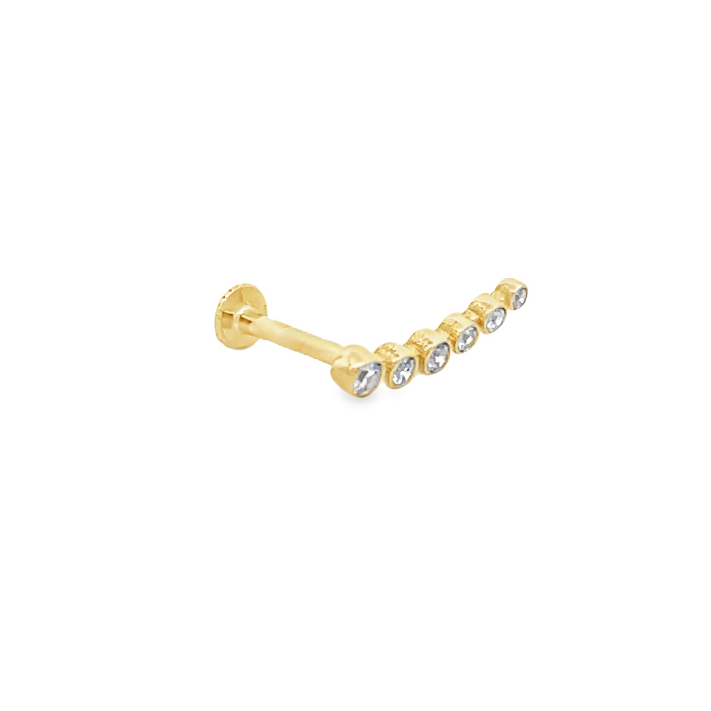 14K Gold Round Row Piercing