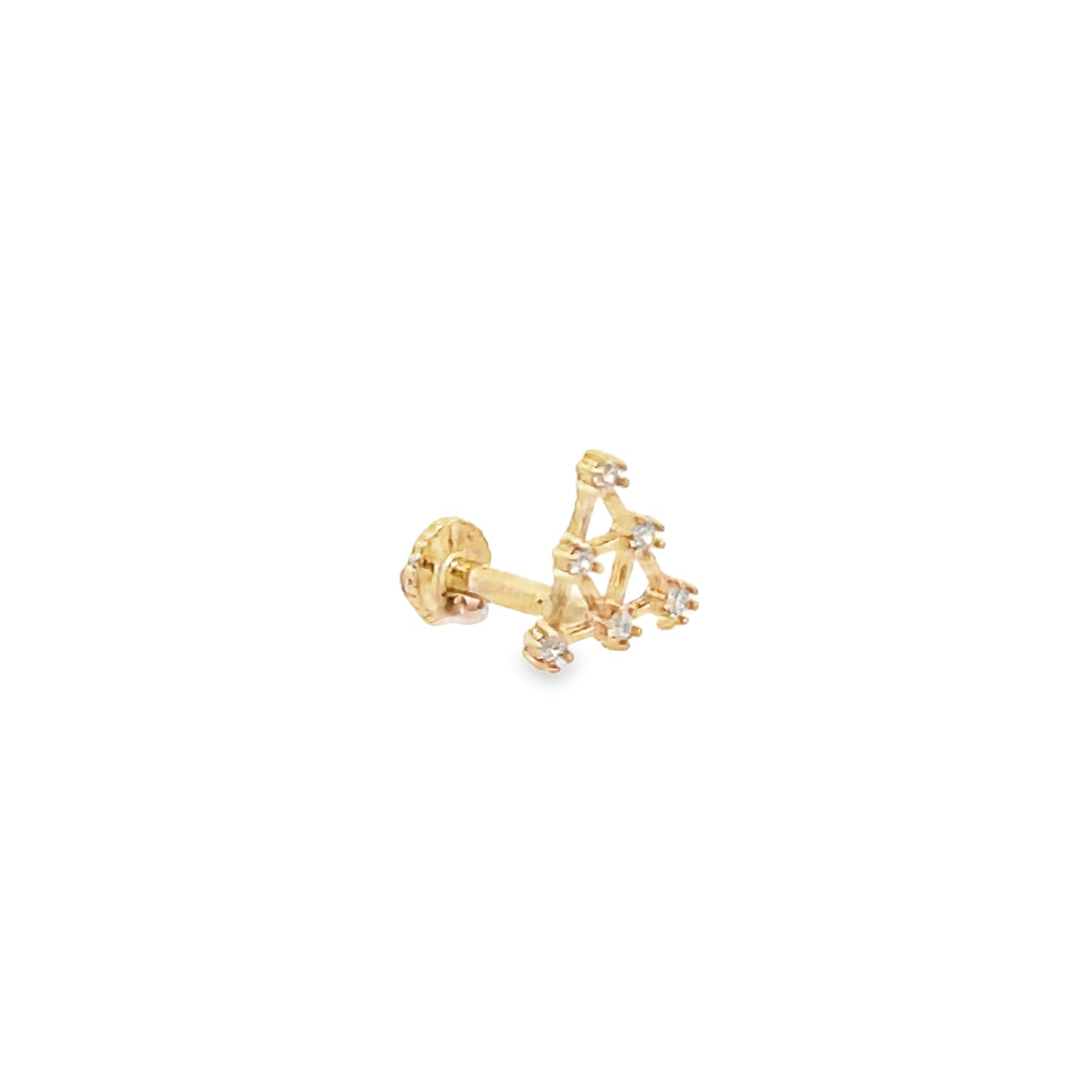 14K Gold Open Triangle Piercing