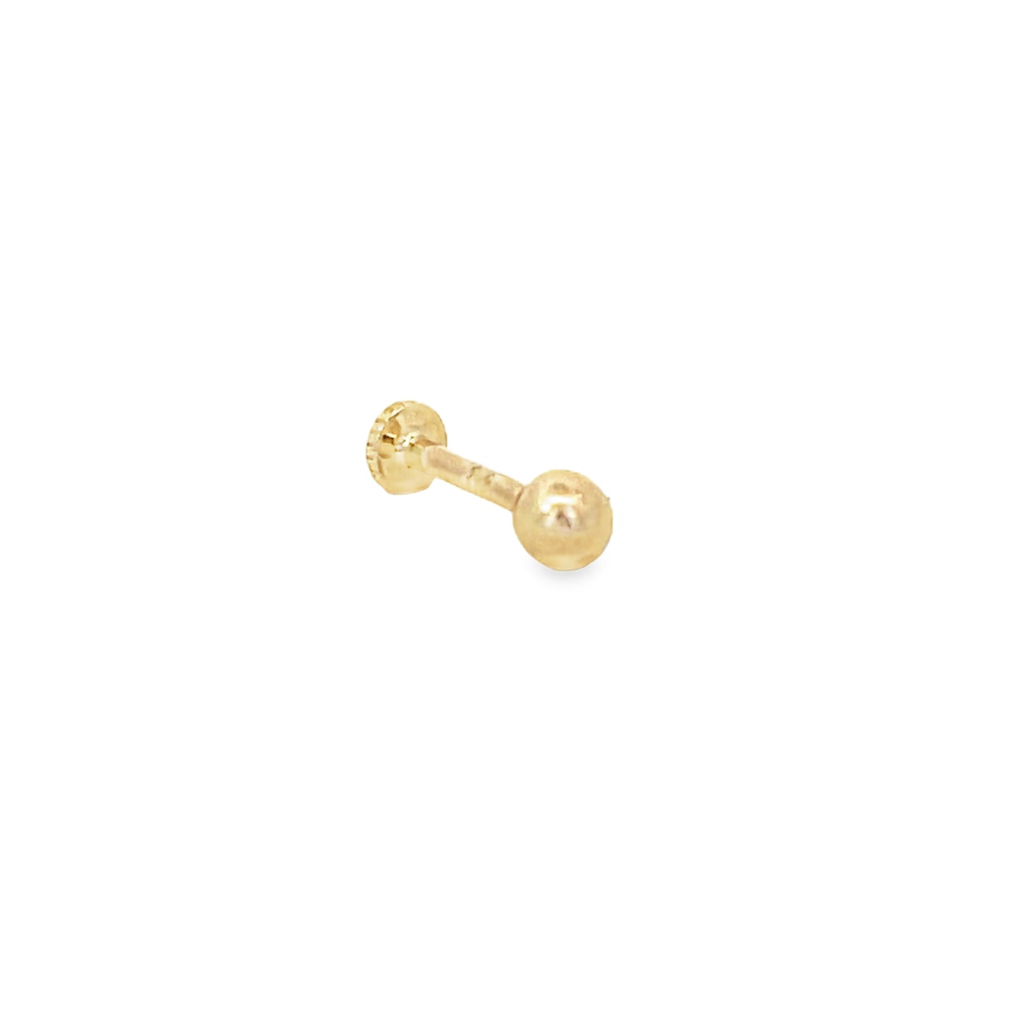 14K Gold Shiny Medium Ball Piercing