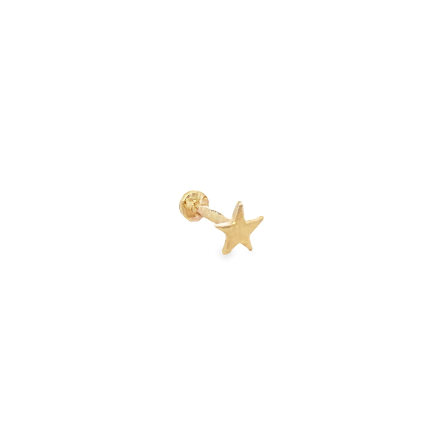 14K Gold Plain Star Piercing