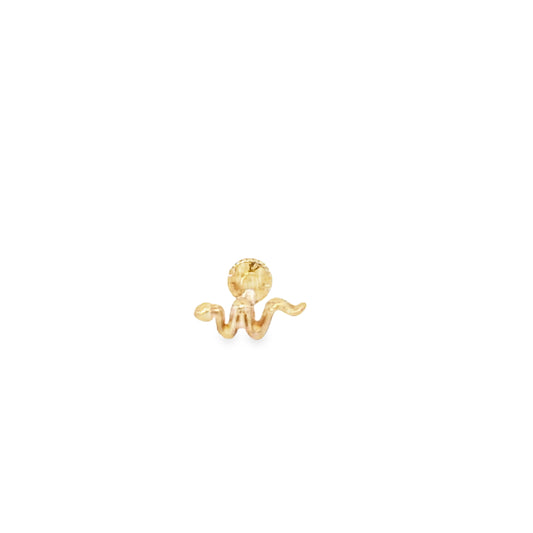 14K Gold Pattern Snake Piercing