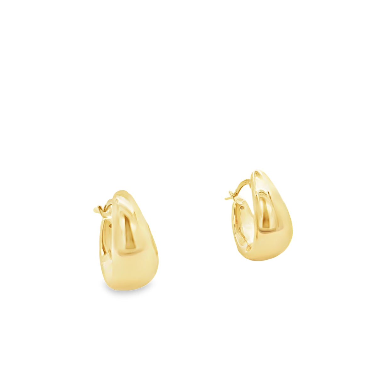 14K Gold Oval Bold Earrings | Luby Gold Collection | Luby 