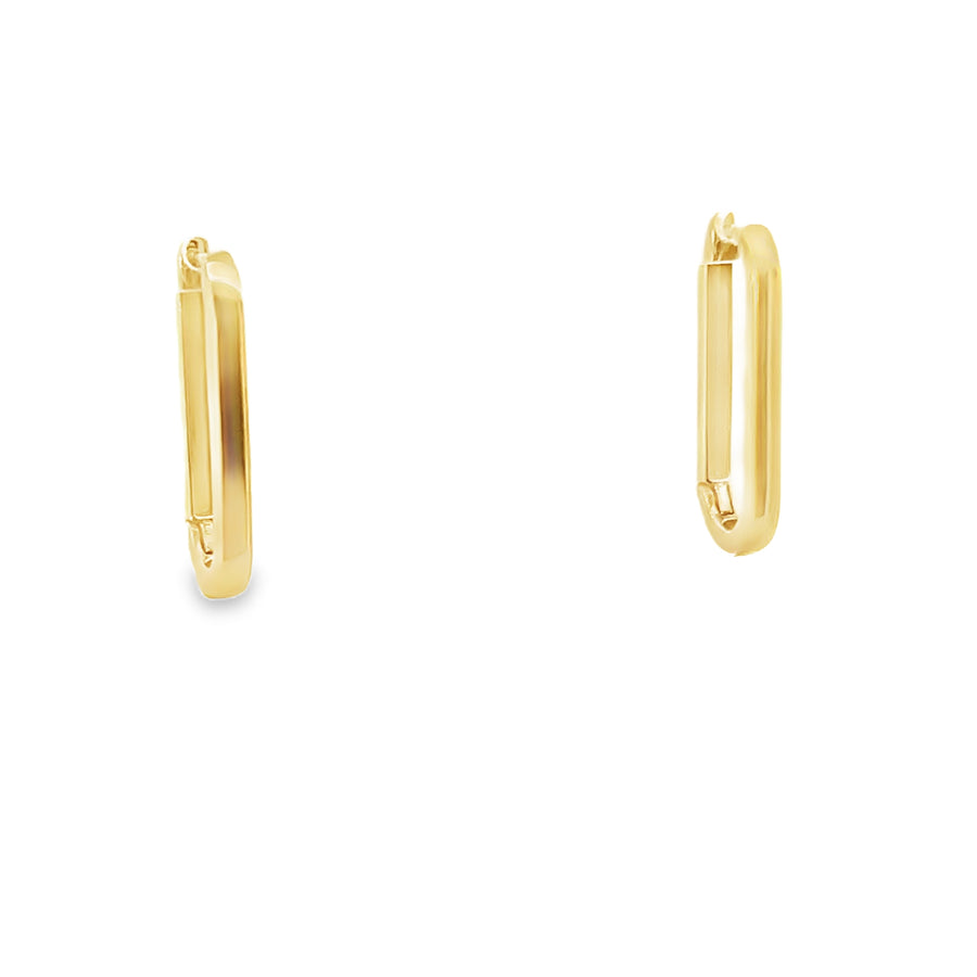 14K Gold Paper Clip Earrings
