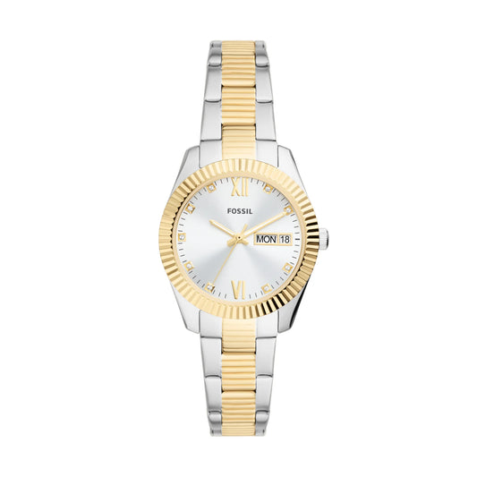 Fossil Scarlette ES5198 Ladies Silver Dial Dual Tone | Fossil | Luby 