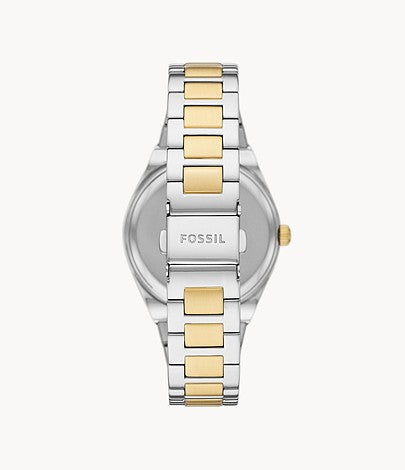 Scarlette Three-Hand Date Two-Tone Stainless Steel Watch | Fossil | Luby 