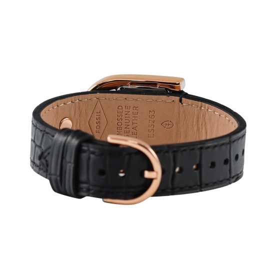 Harwell Three-Hand Black LiteHide™ Leather Watch | Fossil | Luby 