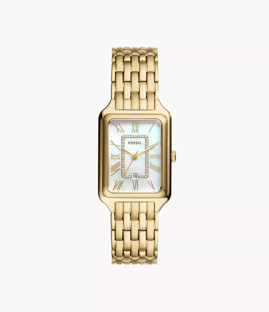 Raquel Three-Hand Date Gold-Tone Stainless Steel Watch