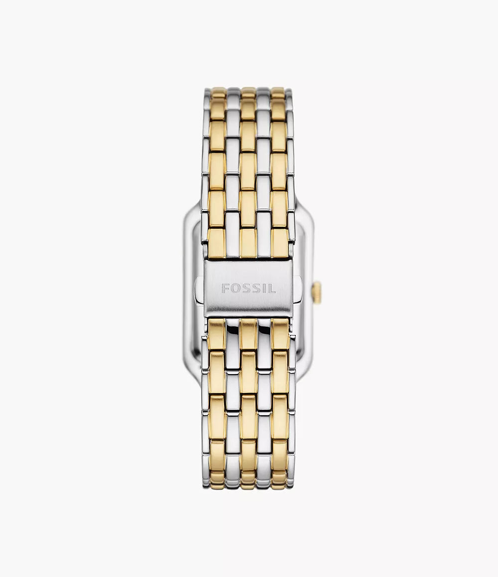 Raquel Three-Hand Date Two-Tone Stainless Steel Watch | Fossil | Luby 